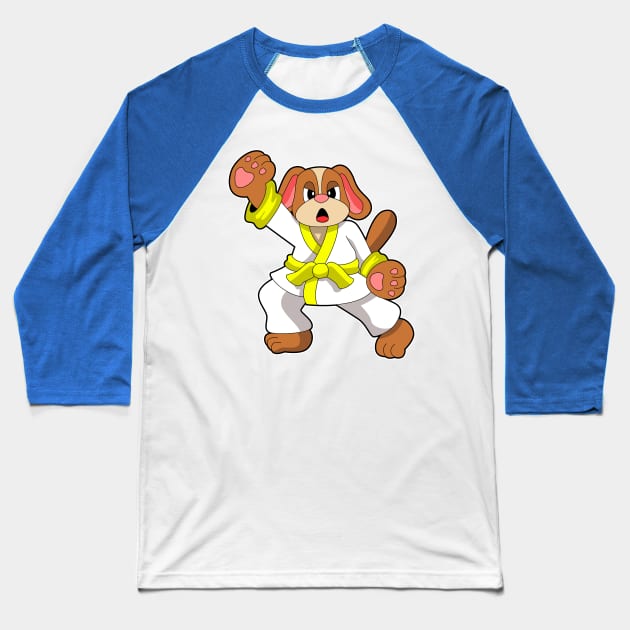 Dog at Karate Martial arts Baseball T-Shirt by Markus Schnabel